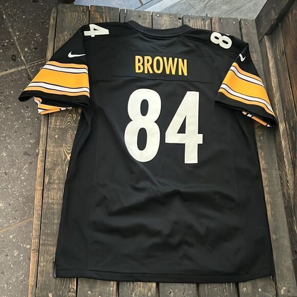 NFL NFL PITTSBURGH STEELERS NIKE #84 ANTONIO BROWN AUTHENTIC HOME JERSEY - Picture 2 of 8